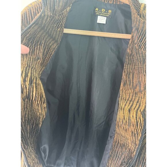 American Designer Styles Bomber Jacket Womens Size Large L Animal Print Vintage - Picture 9 of 10